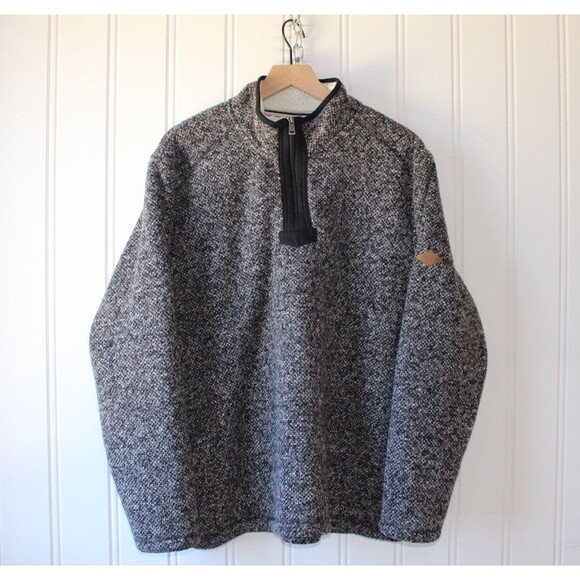 Orvis Other - Orvis Brighton 1/4 Zip Sherpa Lined Pullover Mens XL Gray Knit Fleece Sweater